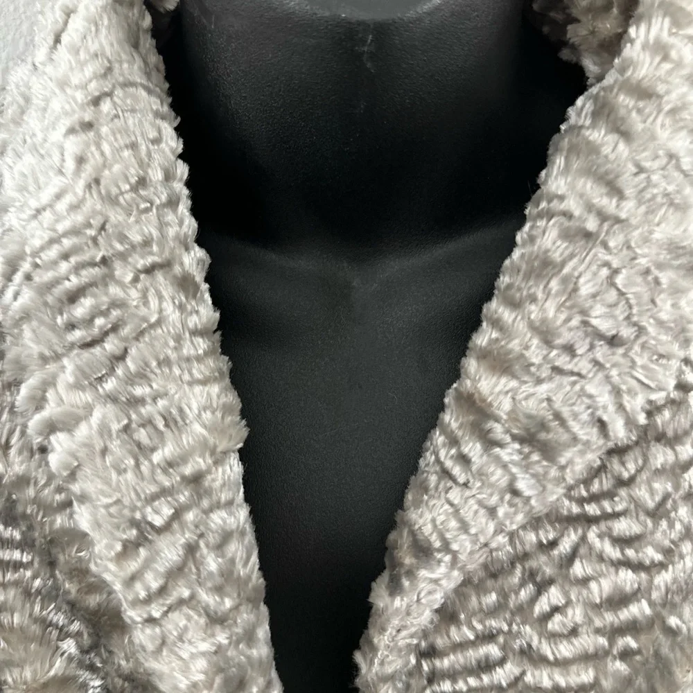 INC International Concepts Gray Faux Fur Varsity Jacket - Picture 5 of 11